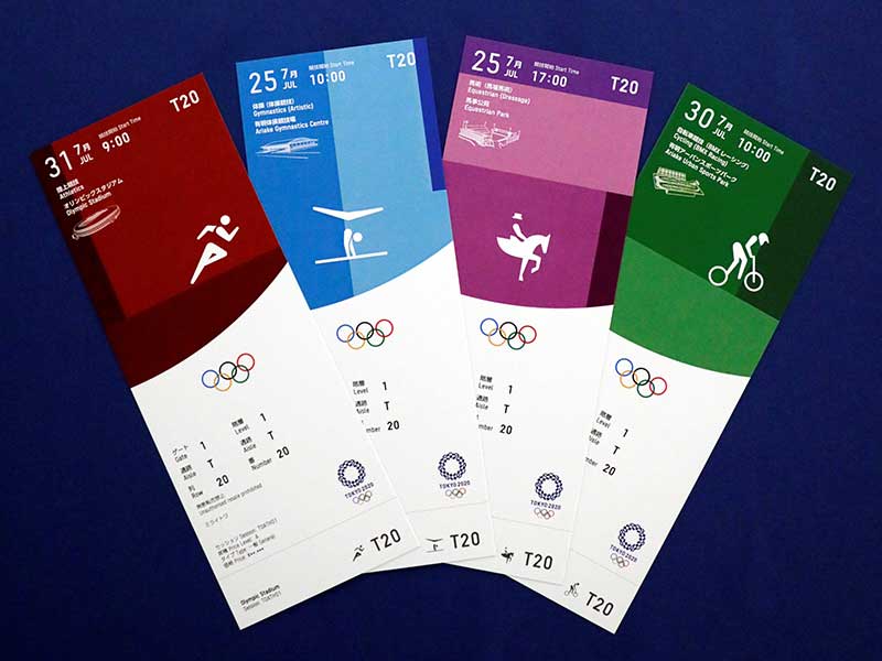 東京オリ・パラのチケットデザインが表現する純日本的な色彩感覚