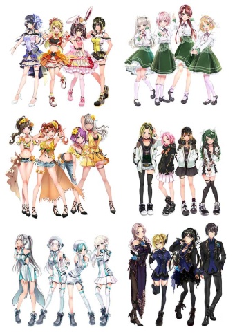 「D4DJ」には4人組のDJユニットが6グループ登場する