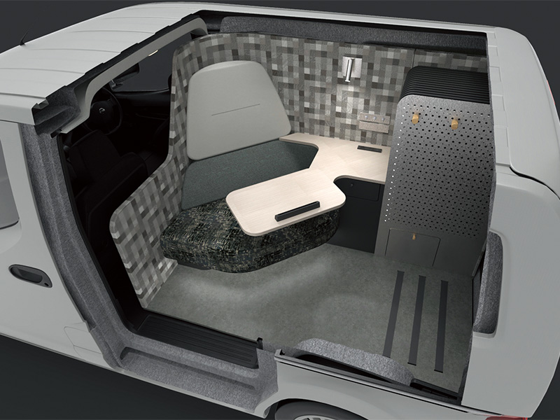 イトーキ×日産　オフィスより快適な「走るオフィス」を開発