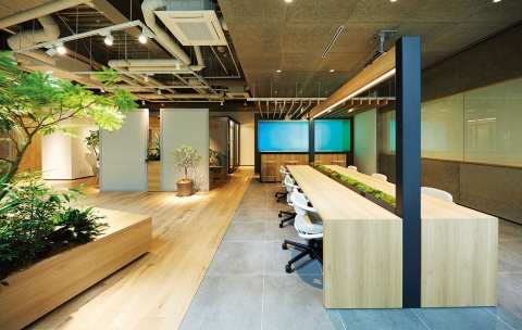 東京・日本橋にオープンした「AIR HUB TOKYO」。ビジネスパートナーとの共創で、非住宅向けのさまざまな空質空調ソリューションを検証、開発する