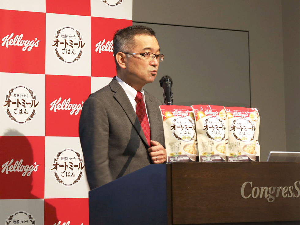 「オートミールの売り上げ規模を現在の2倍まで成長させたい」と語る、日本ケロッグ　執行役員 マーケティング本部の山田 実本部長