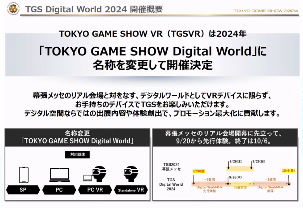 東京ゲームショウ2024は過去最大規模へ 海外誘致も強化【TGS2024】：日経クロストレンド