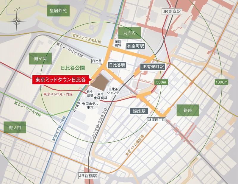 ミッドタウン日比谷の周辺地図 日経クロストレンド