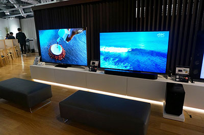 5階ではハイレゾ製品からウォークマン、4K ブラビア、PlayStationRなどの音楽・映像・ゲーム製品を展示。営業時間は11～17時
