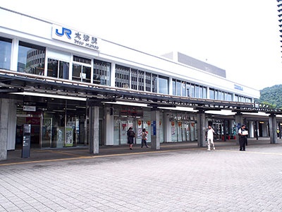 ビエラ大津の外観。JR琵琶湖線で京都駅から大津駅までは約9分。駅舎の改装だけでなく、駅コンコースや案内サイン、トイレなども改修された