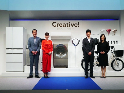 パナソニックのイメージキャラクターである綾瀬はるかさん、西島秀俊さん、遠藤憲一さん、水原希子さん