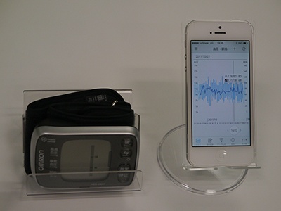 血圧の推移をiPhoneでグラフ化できる