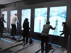 VRコンテンツも冬季五輪に合わせ、スキーやスノーボードなど、ウインタースポーツ関連のものが多くを占めていた