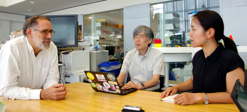 写真1●左から、MITメディアラボ教授のミッチェル・レズニック氏、青山学院大学客員教授の阿部和広氏、MITメディアラボ博士研究員の村井裕実子氏 