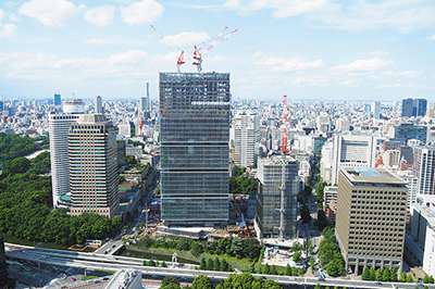 工事が進む「東京ガーデンテラス紀尾井町」。7月27日オープン予定