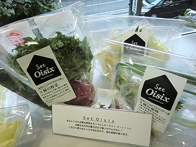 「サラダや冷やし中華に使える3種の野菜」（486円）。きゅうり、フリルレタス、トマトがセットされている。「ねぎ、生姜、みょうが、大葉4種の薬味」（268円）も新発売