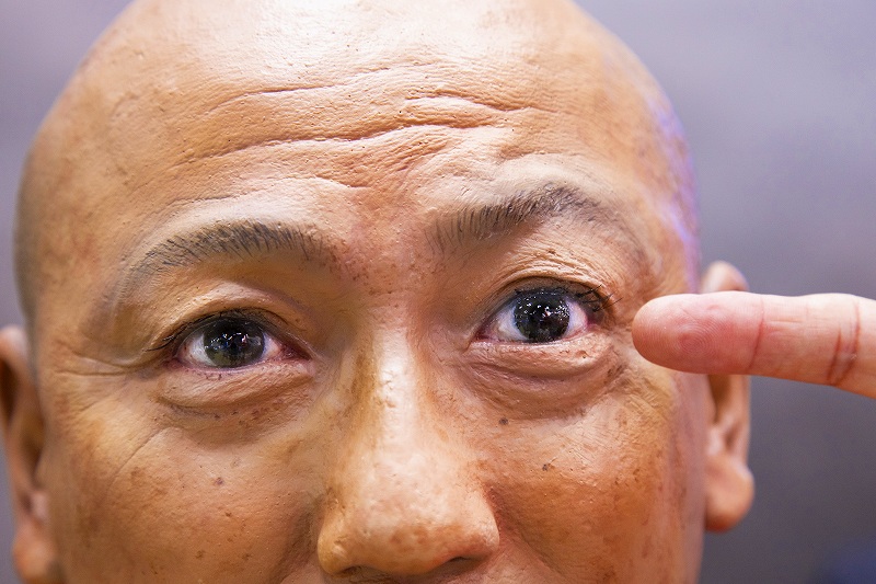 「瞳」の再現度は、リアルマネキンの印象を大きく左右する。瞳が濡れたような光沢を帯びると、呼吸し始めるようだ